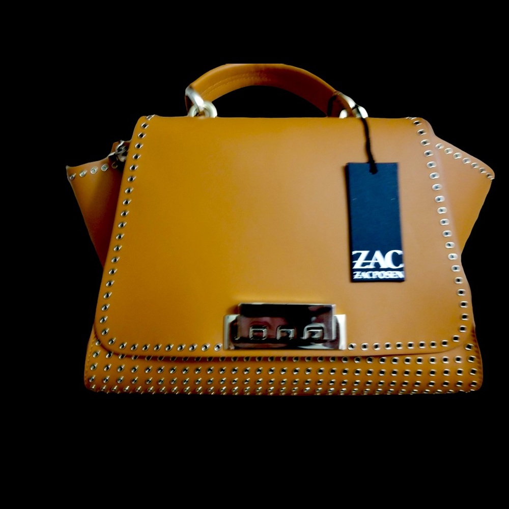 ZAC POSEN Leather Top Handle Bag NWT